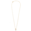 Ashley Gold Sterling Sliver Link Chain With Single Bezel CZ Tear Drop Halo Necklace