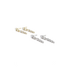 Ashley Gold Sterling Silver Graduating Drop CZ Earrings