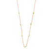 Ashley Gold Sterling Silver Gold Plated CZ  Bezel Set Enamel Wire Wrapped Necklace