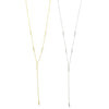 Ashley Gold Sterling Silver Assorted CZ Drop Lariat Necklace