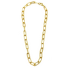 Ashley Gold Stainless Steel Diamond Cut Link Chain Necklace