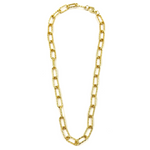 Ashley Gold Stainless Steel Diamond Cut Link Chain Necklace