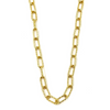 Ashley Gold Stainless Steel Diamond Cut Link Chain Necklace