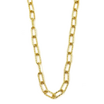 Ashley Gold Stainless Steel Diamond Cut Link Chain Necklace