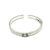 Ashley Gold Stainless Steel Emerald Cut CZ Design Bangle Bracelet