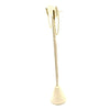 Ashley Gold Sterling Sliver Gold Plated Drop Loop Chain With CZ Bar Earrings