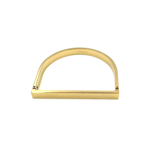 Ashley Gold Stainless Steel Straight Bar Bangle Bracelet