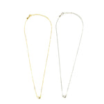 Ashley Gold Sterling Silver Mini Heart CZ Necklace