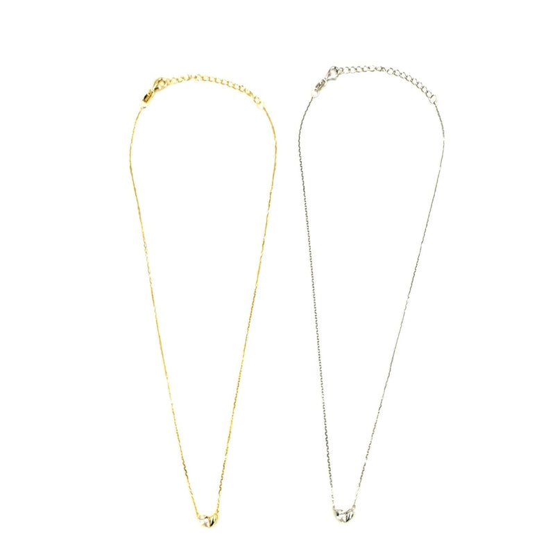 Ashley Gold Sterling Silver Mini Heart CZ Necklace