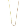 Ashley Gold Sterling Silver Gold Plated Half Link Half CZ Necklace