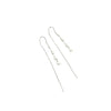 Ashley Gold Sterling Silver Fresh Water Pearl Threader Drop Earrings
