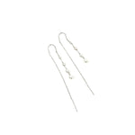 Ashley Gold Sterling Silver Fresh Water Pearl Threader Drop Earrings