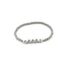 Ashley Gold Stainless Steel 5 CZ Bezel Set Ball Beaded Stretch Bracelet
