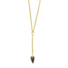 Ashley Gold Stainless Steel Gold Plated Semi Precious Puff Colored Heart Lariat Necklace