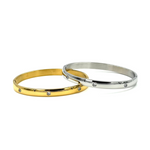 Ashley Gold Stainless Steel 6 Assorted CZ Bangle Bracelet