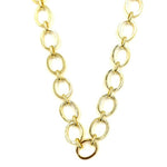 Ashley Gold Stainless Steel Gold Plated Oversized Circle Link Chain Necklace
