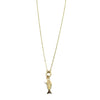 Ashley Gold Sterling Silver Gold Plated Double Pendant Fish Necklace