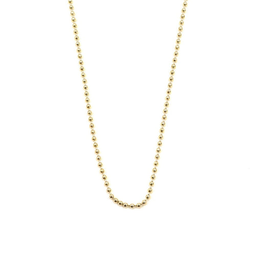 Ashley Gold Stainless Steel Gold Plated Ball Design Chain Necklace