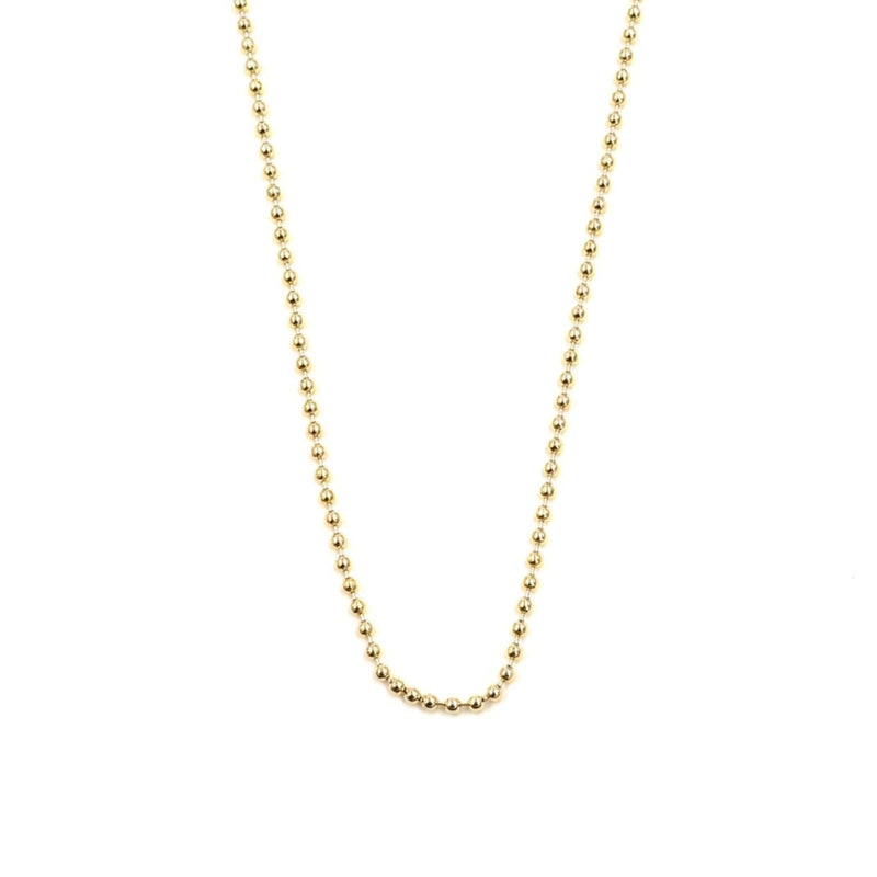 Ashley Gold Stainless Steel Gold Plated Ball Design Chain Necklace