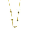 Ashley Gold Sterling Silver Gold Plated 5 Ball Design Ball Design Necklace