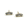 Ashley Gold Sterling Silver Gold Plated Triple Arch CZ Stud