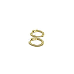 Ashley Gold Sterling Silver .75" Inside/Outside CZ Hoops Earrings