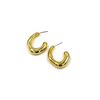 Ashley Gold Stainless Steel Gold Plated Open Oval Design Hoop Earrings
