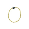 Ashley Gold Stainless Steel Gold Plated Stretch Enamel Large Evil Eye Bracelet