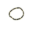 Ashley Gold Stainless Steel Gold Plated Colored Beaded Ball And Alternating Stretch Bracelet