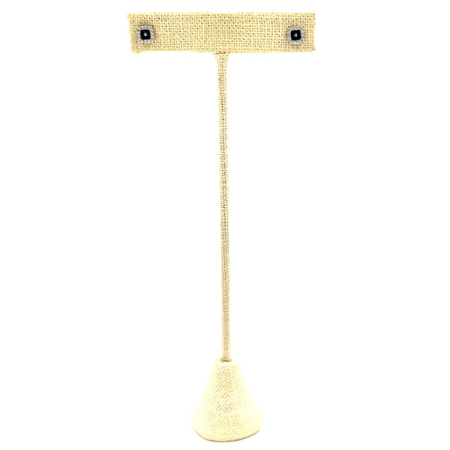 Ashley Gold Sterling Silver Square Design Colorful CZ Stud Earrings