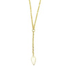 Ashley Gold Stainless Steel Gold Plated Semi Precious Puff Colored Heart Lariat Necklace
