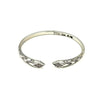 Ashley Gold Stainless Steel Open CZ Arrow Design Bangle Bracelet