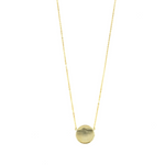 Ashley Gold Sterling Silver 1" Disc Pendant Necklace