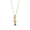 Ashley Gold Sterling Silver Gold Plated Double Pendant Fish Necklace