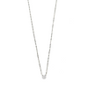 Ashley Gold Sterling Silver Diamond Cut Chain CZ Disc Necklace