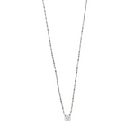 Ashley Gold Sterling Silver Diamond Cut Chain CZ Disc Necklace