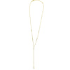 Ashley Gold Sterling Silver Assorted CZ Drop Lariat Necklace