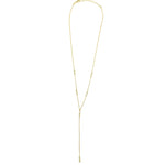 Ashley Gold Sterling Silver Assorted CZ Drop Lariat Necklace