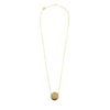 Ashley Gold Sterling Silver 1" Disc Pendant Necklace