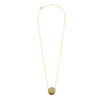 Ashley Gold Sterling Silver 1" Disc Pendant Necklace