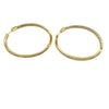 Ashley Gold Stainless Steel Gold Plated CZ Inside/Outside 2.5" Diameter Hoop Earrings