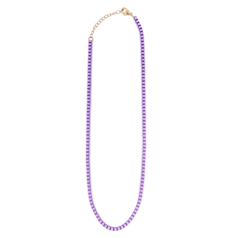 Ashley Gold Stainless Steel Neon Enamel Necklace