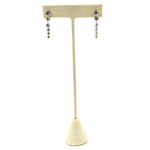 Ashley Gold Sterling Silver Graduating Drop CZ Earrings
