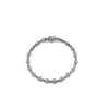 Ashley Gold Sterling Silver CZ Encrusted Clover Design Bracelet