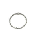 Ashley Gold Sterling Silver CZ Encrusted Clover Design Bracelet