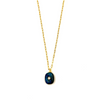 Ashley Gold Sterling Silver Gold Plated Emerald Green And CZ Pendant Necklace