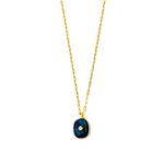 Ashley Gold Sterling Silver Gold Plated Emerald Green And CZ Pendant Necklace