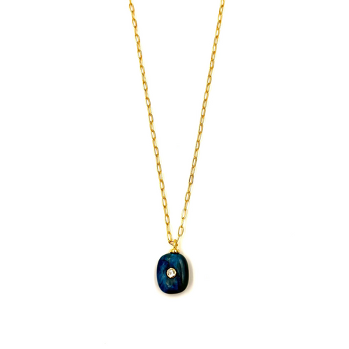 Ashley Gold Sterling Silver Gold Plated Emerald Green And CZ Pendant Necklace