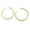 Ashley Gold Stainless Steel Interlocking Ovals 2" Hoop Earrings