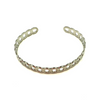 Ashley Gold Stainless Steel Open Link Bangle Bracelet